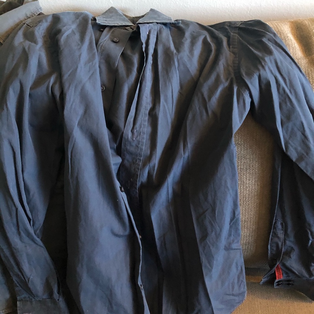 Men’s blue button down shirt